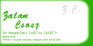 zalan csosz business card